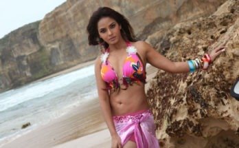 Neetu Chandra Hot Photos In Pink Sexy Dress at beach side from her Tamil Movie Theeradha Vilaiyattu Pillai (2010)