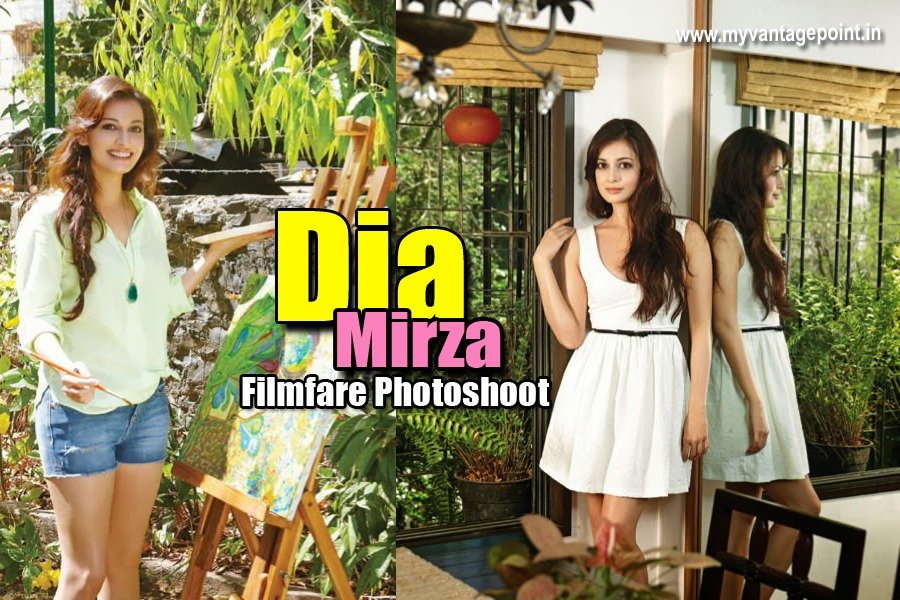 Dia Mirza hot photoshoot for filmfare magazine