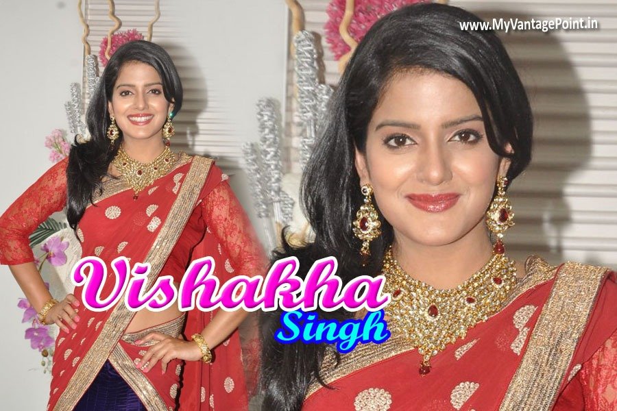 Visakha Singh hot photos, Visakha Singh in red saree, 