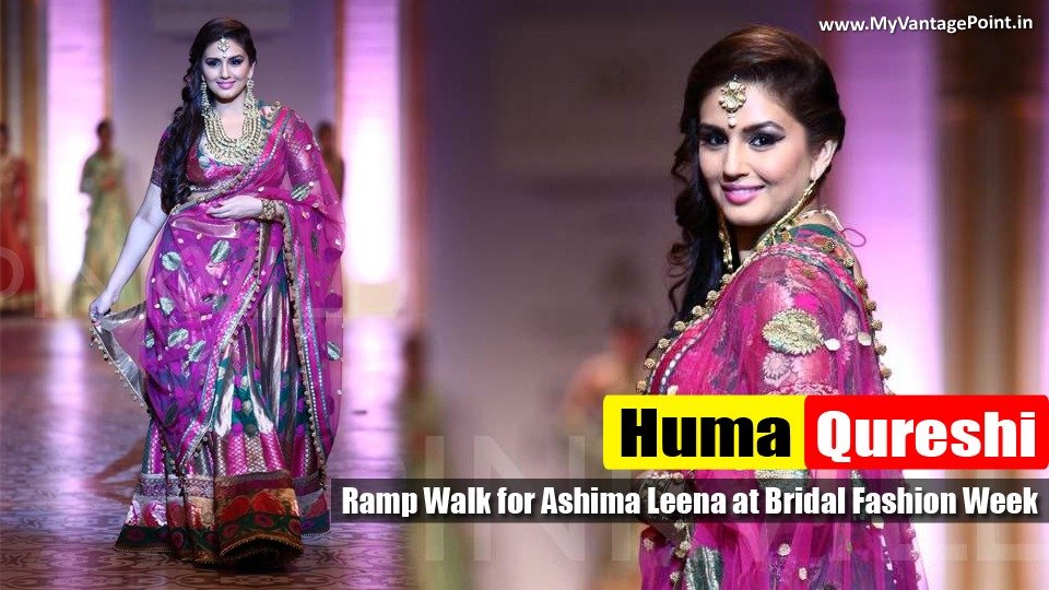 Huma Qureshi in saree, Huma Qureshi ramp walk, Huma Qureshi fashion show, Huma Qureshi in indian avatar, Huma Qureshi desi girl look