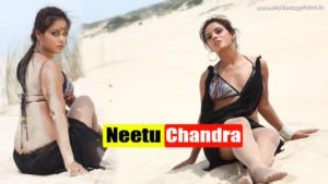 Neetu Chandra on beach, Neetu Chandra hot back, Neetu Chandra sexy photoshoot in sand, Neetu Chandra hot in black