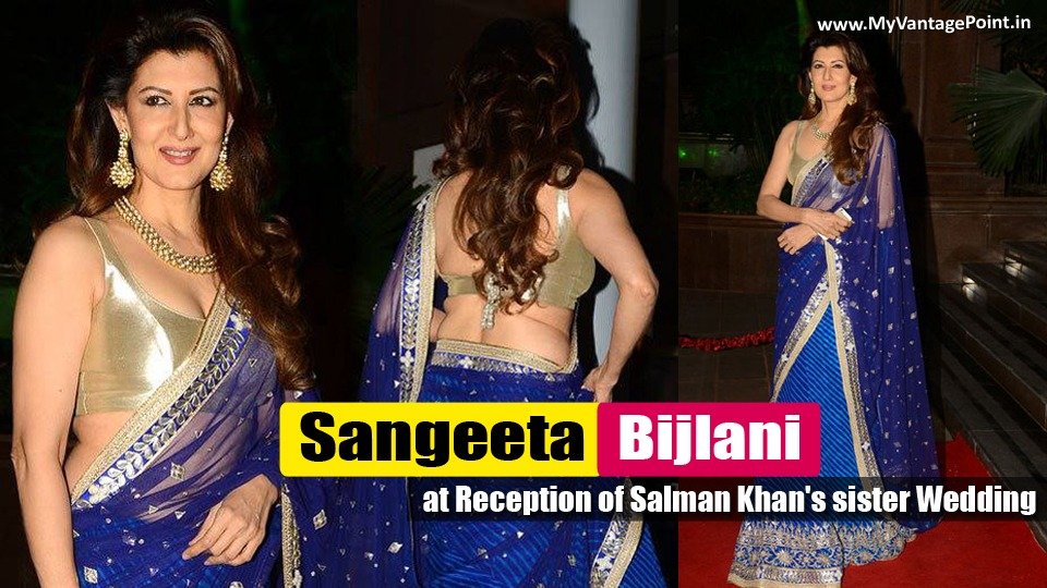 Sangeeta Bijlani Sex Video - Sangeeta Bijlani at Reception of Salman Khan's sister Arpita Khan's Wedding