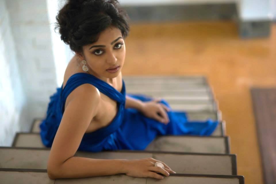 Radhika Apte sexy image in blue dress