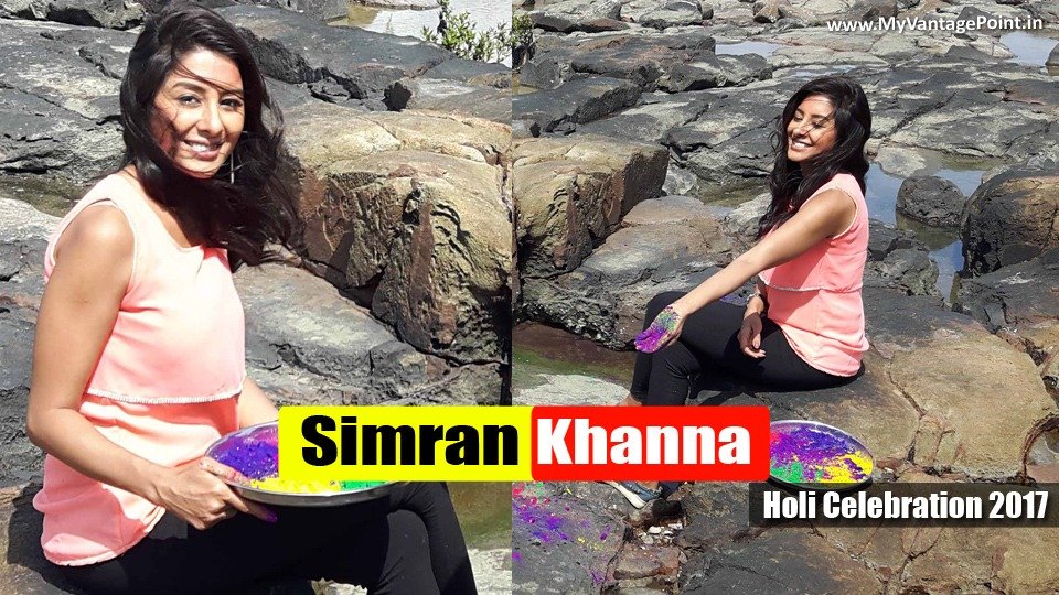 Simran Khanna celebrats Holi on the set of Zee TV show Sanyukt