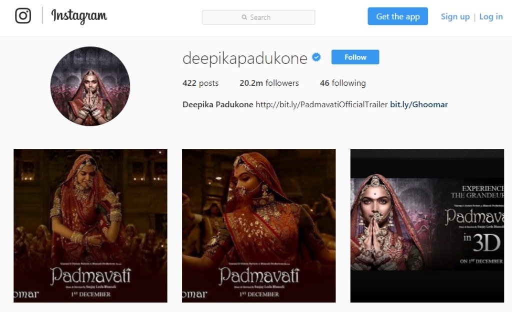 Deepika Padukone wins the race with highest followers on Instagram