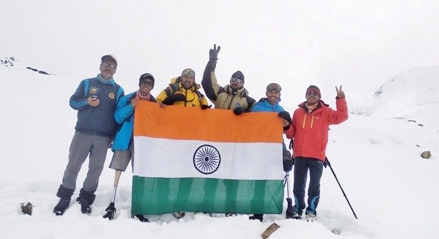 Aditya Mehta Foundation & BSF Institute of Advanced Adventure Training (BIAAT) teams scaled Bhageerathi II (21365 ft), as they set themselves to a create world record