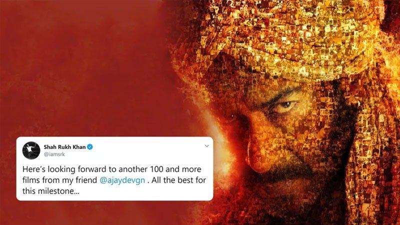 SRK gracefully lauds Ajay's 100 films