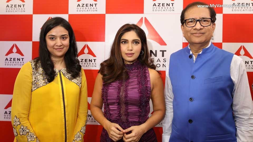 Azent Overseas Education- Online offline EdTech Company; A venture of Atul Nishar now launches its Ahmedabad Centre Popular Bollywood actor Bhumi Pednekar launched the centre