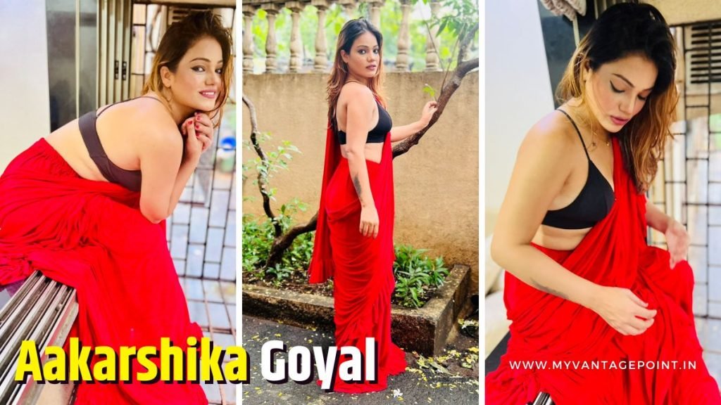 actress-aakarshika-goyal-set-the-fire-with-her-steamy-red-sarees-look