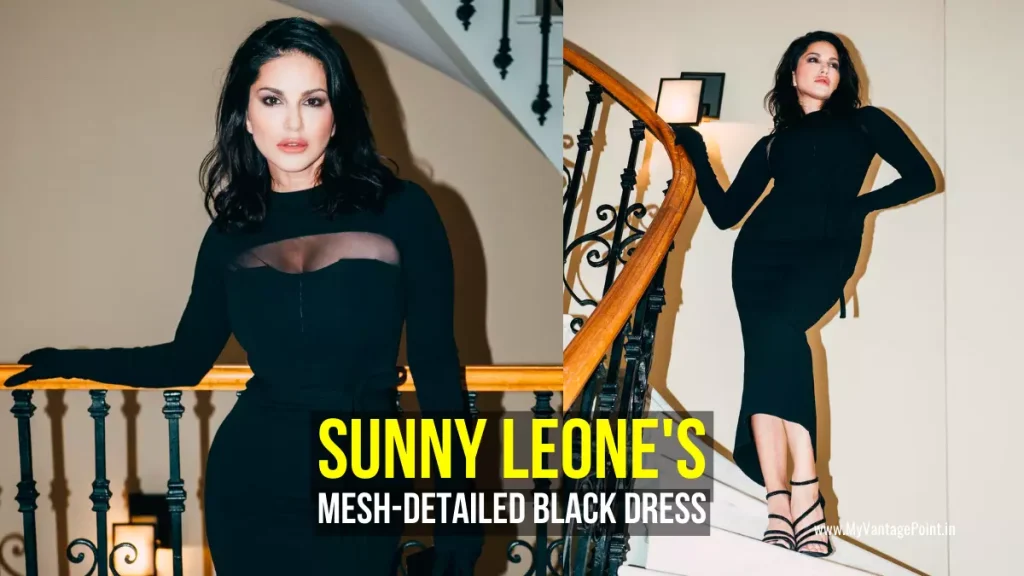 sunny-leones-meshdetailed-black-dress-is-what-dreamy-black-dresses-are-made-of