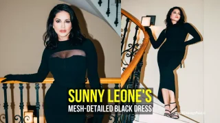Sunny Leone’s Mesh-Detailed Black Dress Is What Dreamy Black Dresses Are Made Of!