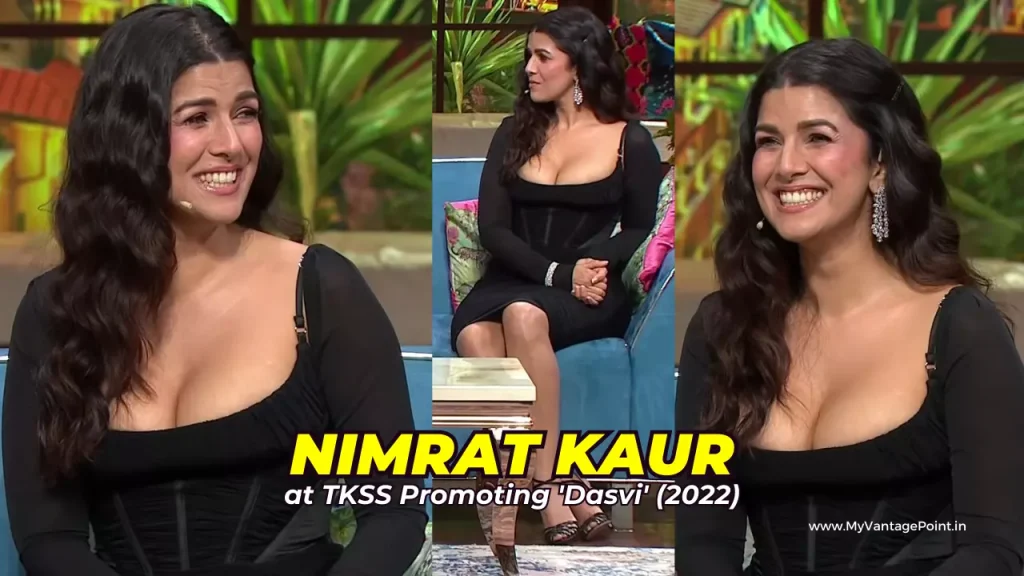 nimrat-kaur-in-the-kapil-sharma-show-promoting-dasvi-2022