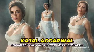 Kajal Aggarwal in White Dress Embraces Purity
